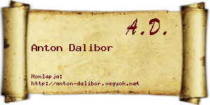 Anton Dalibor névjegykártya
